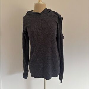 Wilt Hoodie Sweatshirt Gray Cut Out Pullover M